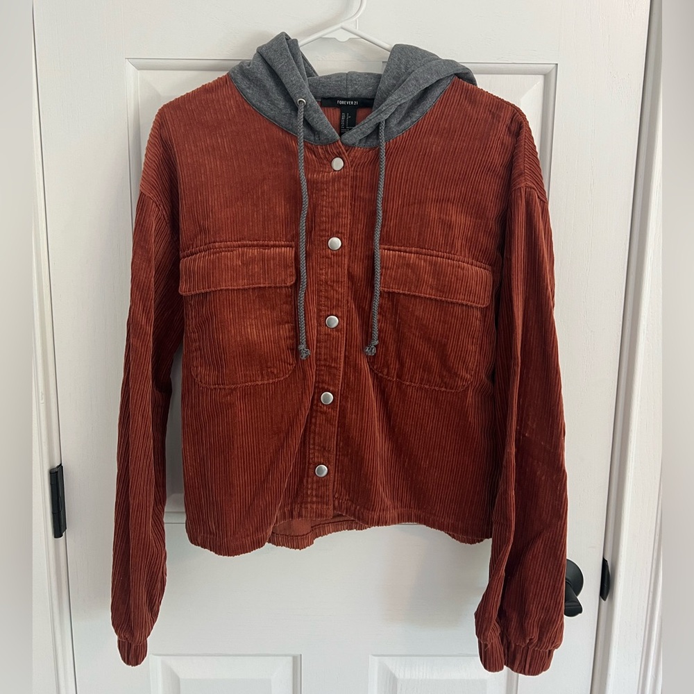 FOREVER 21: corduroy hooded jacket